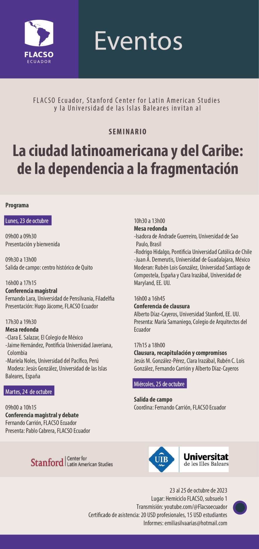 Seminario La ciudad latinoamericana y del Caribe: de la dependencia a la fragmentación