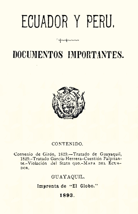 Ecuador y Perú : Documentos importantes (Folleto).