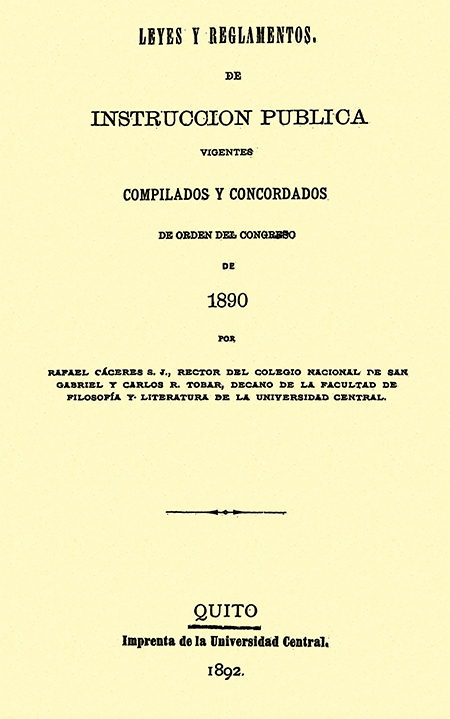 Leyes y reglamentos de Instrucción pública vigentes : compilados y concordados de orden del congreso de 1890.