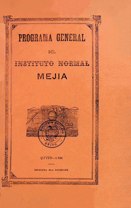 Programa General del Instituto Normal Mejía (Folleto).