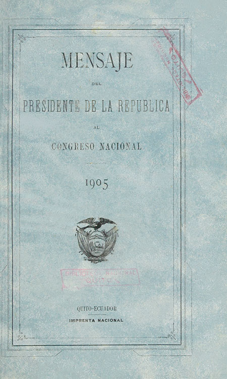 Mensaje del Presidente de la República al Congreso Nacional de 1905