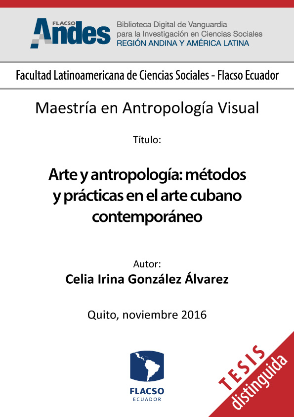 Arte y antropología: métodos y prácticas en el arte cubano contemporáneo
