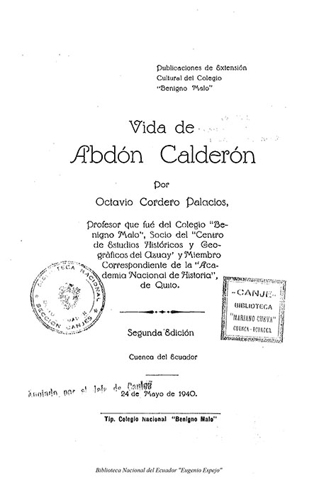 Vida de Abdón Calderón