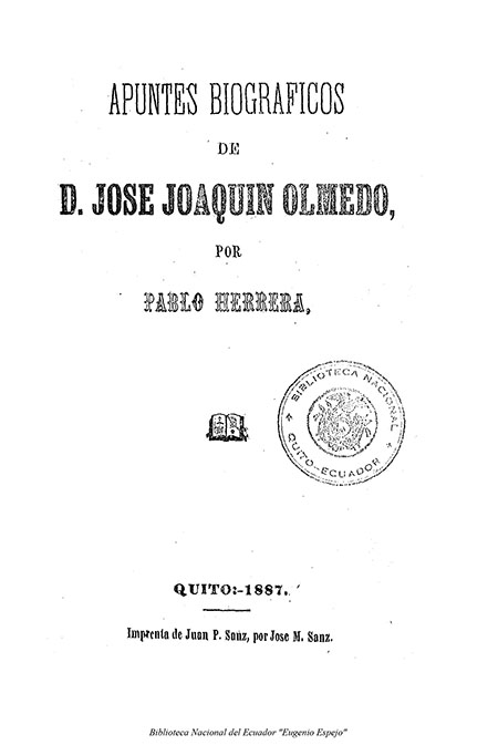 Apuntes biográficos de D. José Joaquín Olmedo