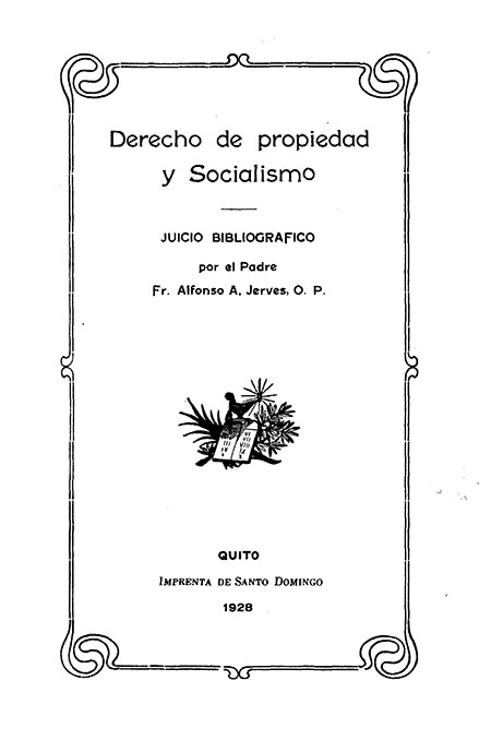 Derecho de propiedad y socialismo : Juicio bibliográfico