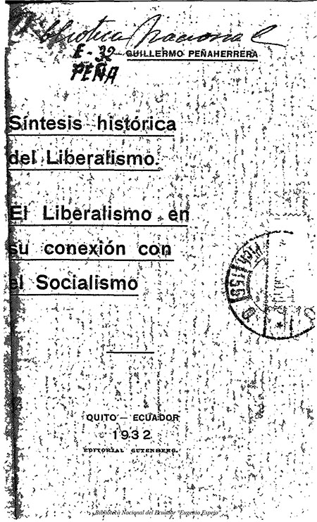 Síntesis histórica del liberalismo : El liberalismo en su conexión con el socialismo