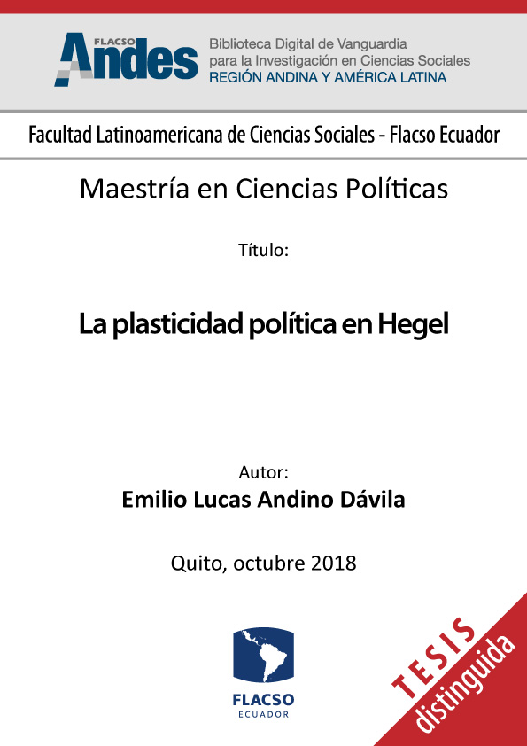 La plasticidad política en Hegel
