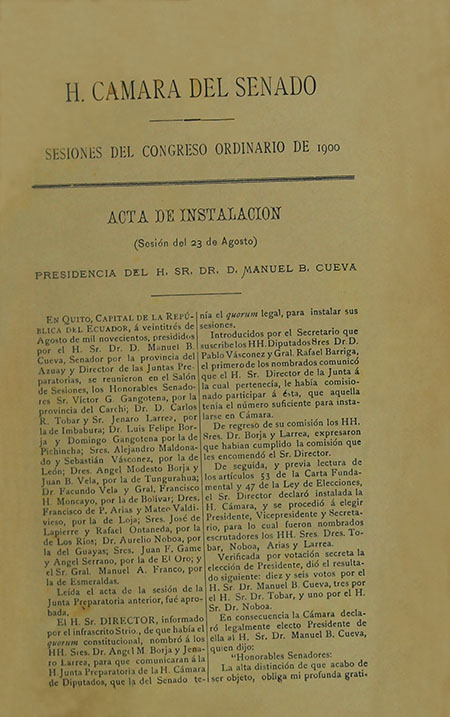 [H. Cámara del Senado : Sesiones del Congreso Ordinario de 1900]