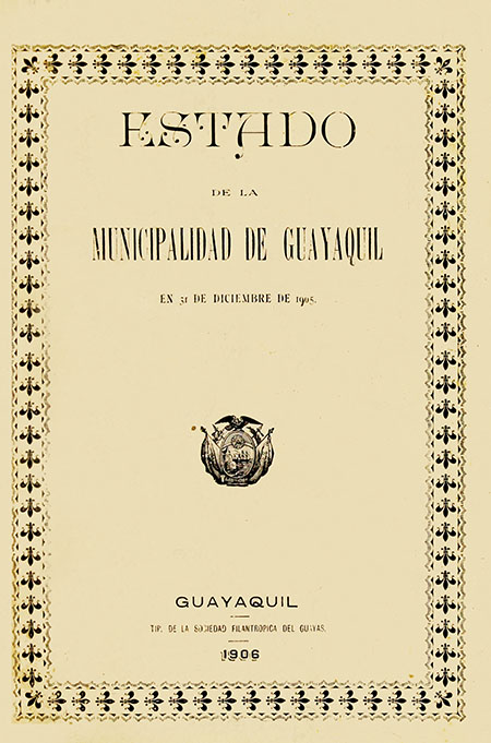 Estado de la Municipalidad de Guayaquil en 31 de Diciembre de 1905