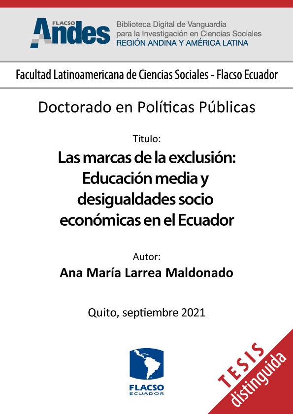 Las marcas de la exclusión: Educación media y desigualdades socio económicas en el Ecuador
