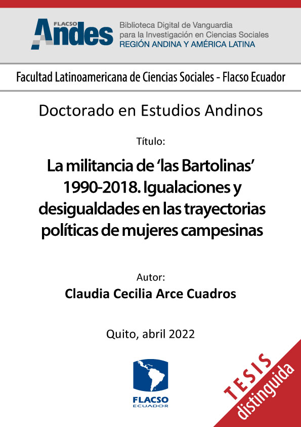 La militancia de ‘las Bartolinas’ 1990-2018. Igualaciones y desigualdades en las trayectorias políticas de mujeres campesinas