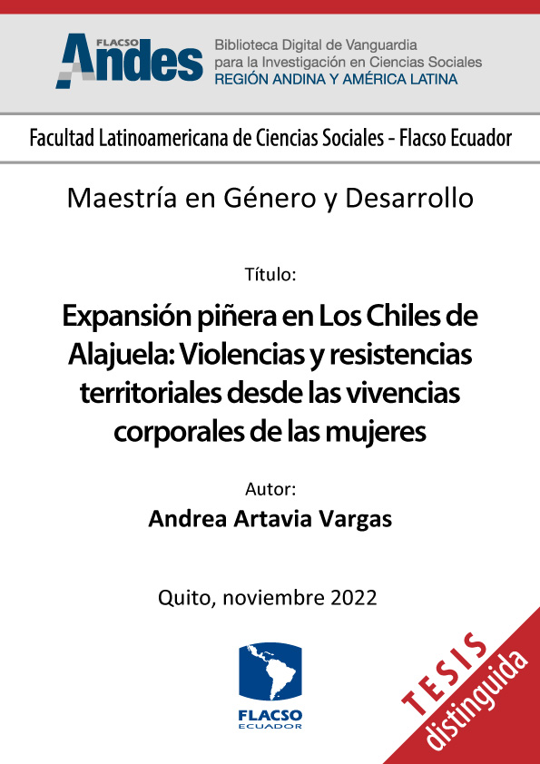 Expansión piñera en Los Chiles de Alajuela: Violencias y resistencias territoriales desde las vivencias corporales de las mujeres
