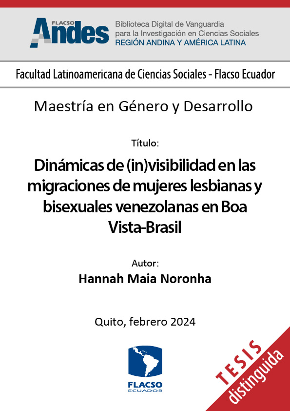 Dinámicas de (in)visibilidad en las migraciones de mujeres lesbianas y bisexuales venezolanas en Boa Vista-Brasil