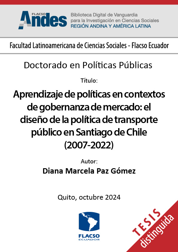 Aprendizaje de políticas en contextos de gobernanza de mercado: el diseño de la política de transporte público en Santiago de Chile (2007-2022)