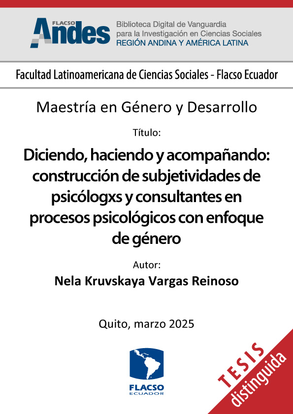 Diciendo, haciendo y acompañando: construcción de subjetividades de psicólogxs y consultantes en procesos psicológicos con enfoque de género