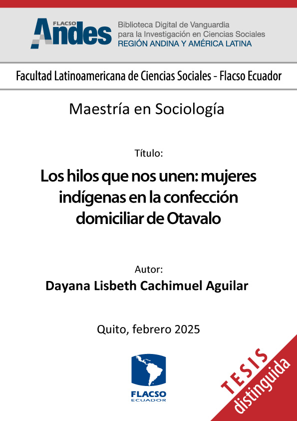 Los hilos que nos unen: mujeres indígenas en la confección domiciliar de Otavalo