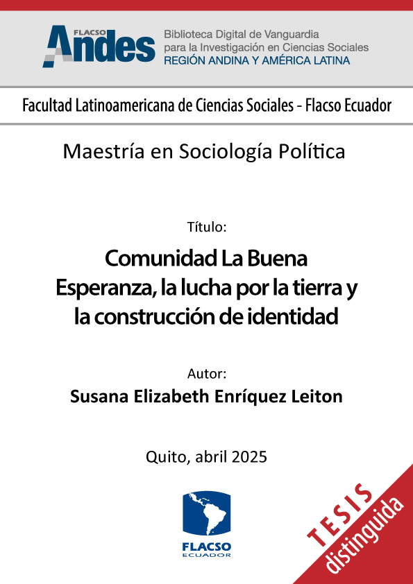 Comunidad La Buena Esperanza, la lucha por la tierra y la construcción de identidad