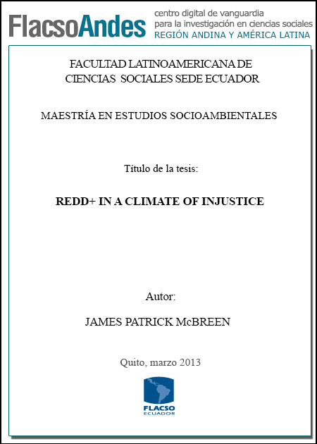 Redd+ in a climate of injustice