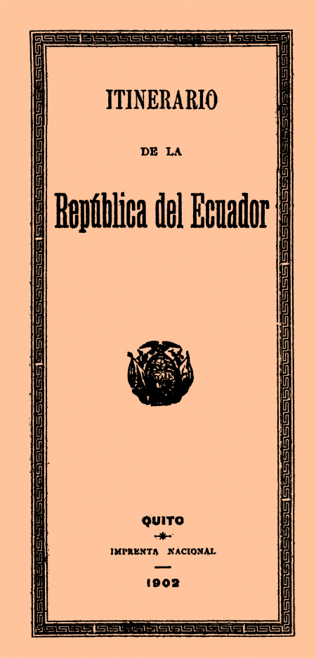 Itinerario de la República del Ecuador (Folleto).
