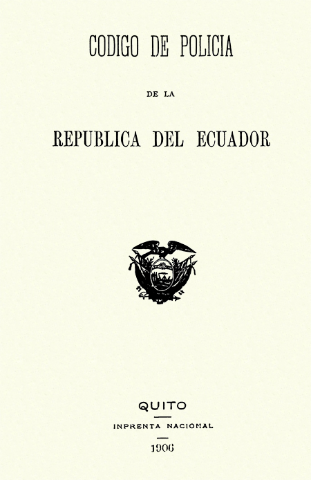 Código de Policía de la República del Ecuador (Folleto).