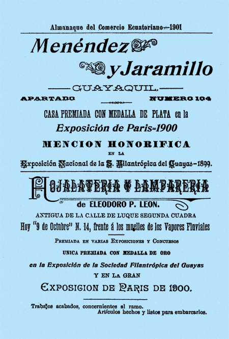 Almanaque del Comercio Ecuatoriano 1901.