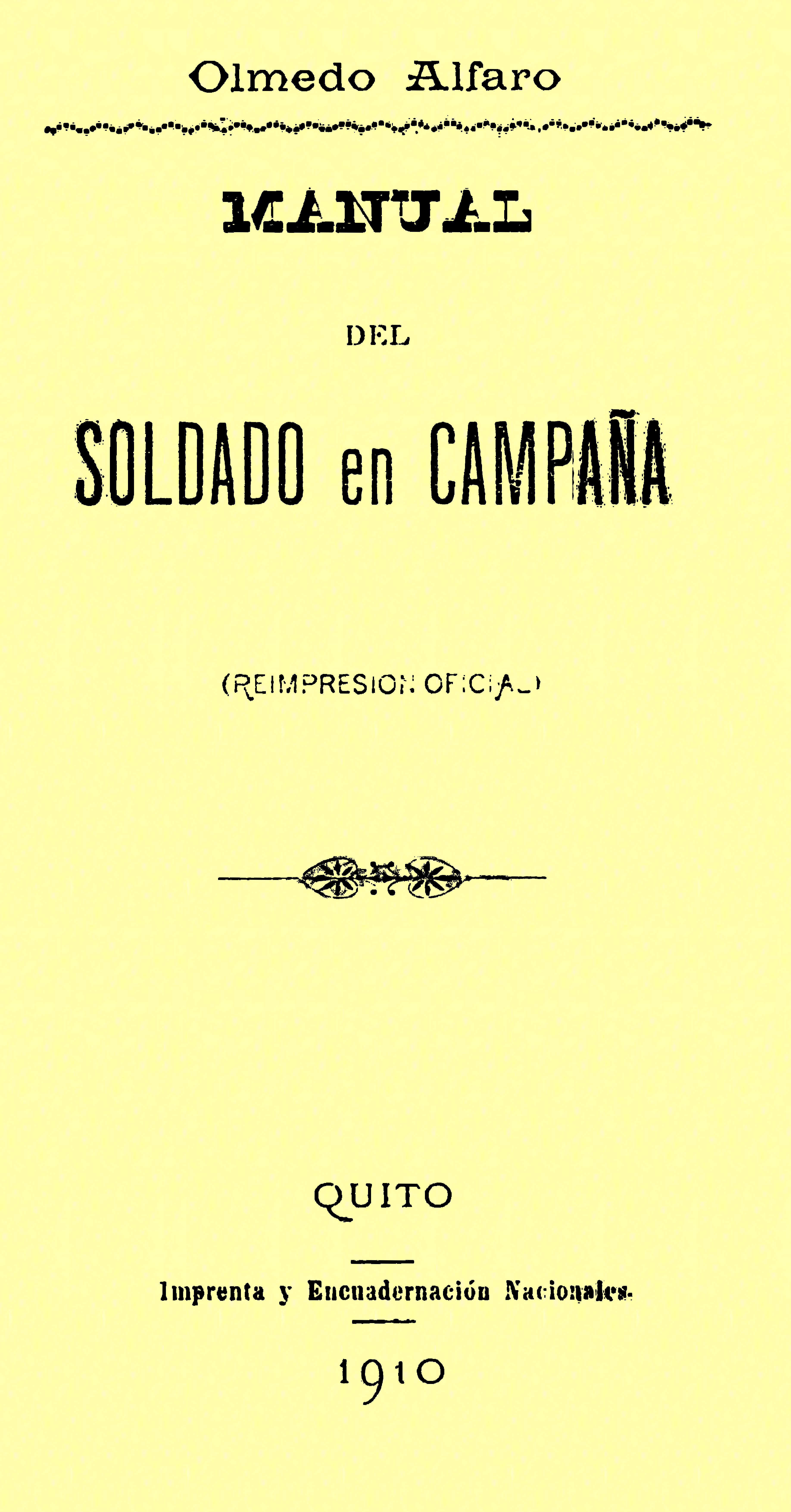 Manual del soldado en campaña.