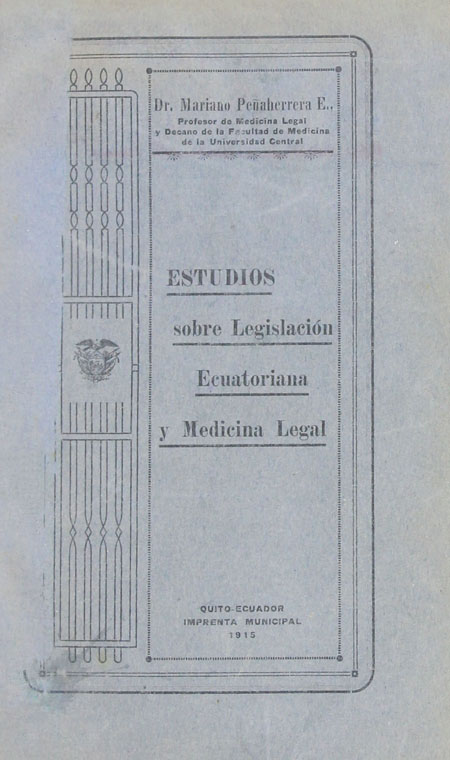 Estudios sobre legislación y medicina legal.