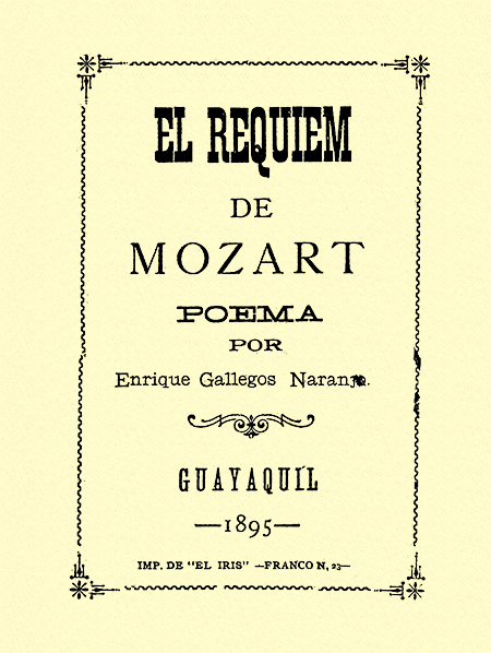 El Réquiem de Mozart : Poema (Folleto).