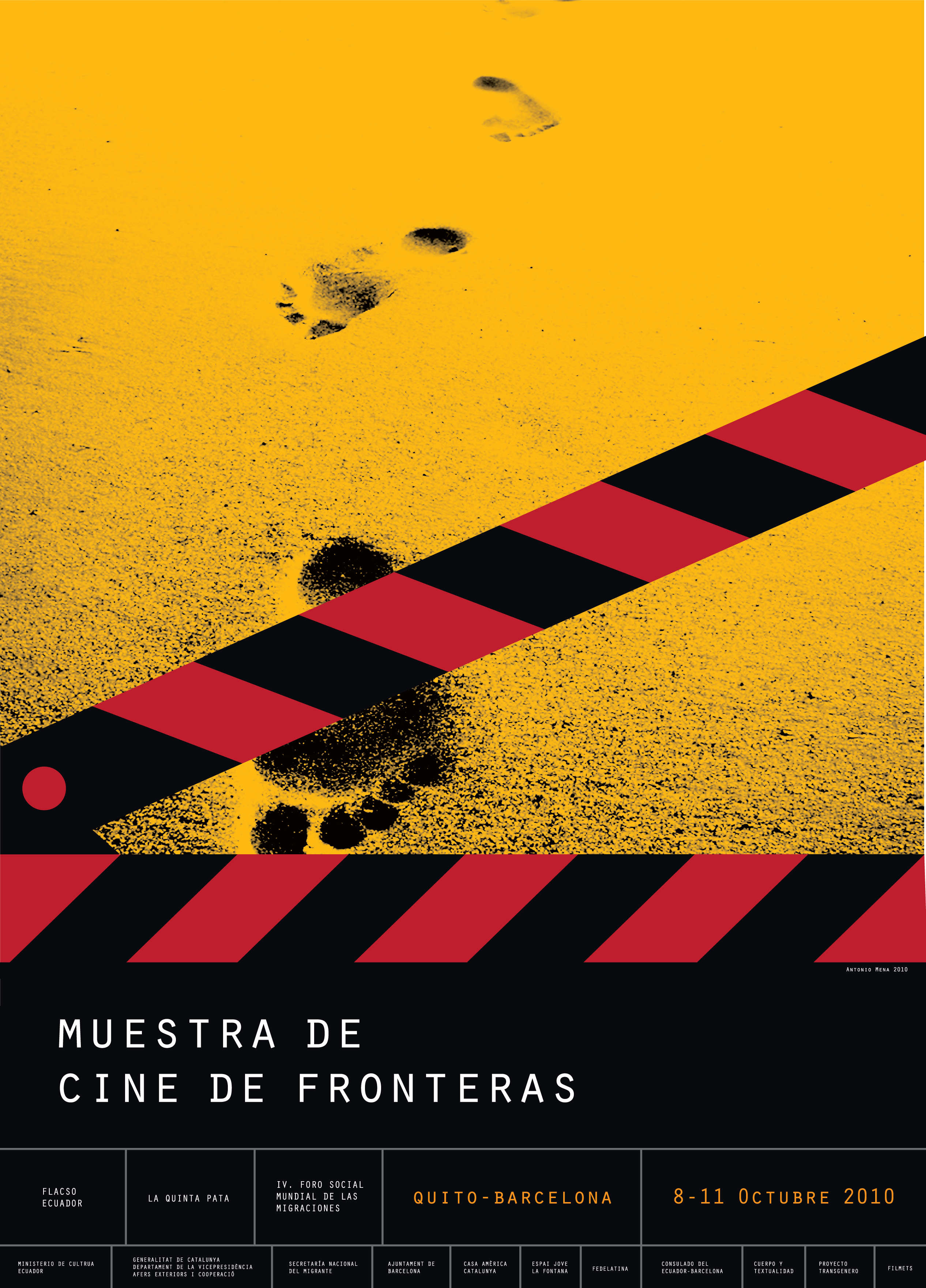 Muestra de cine de fronteras. IV Foro Social Mundial de las Migraciones. Afiche.