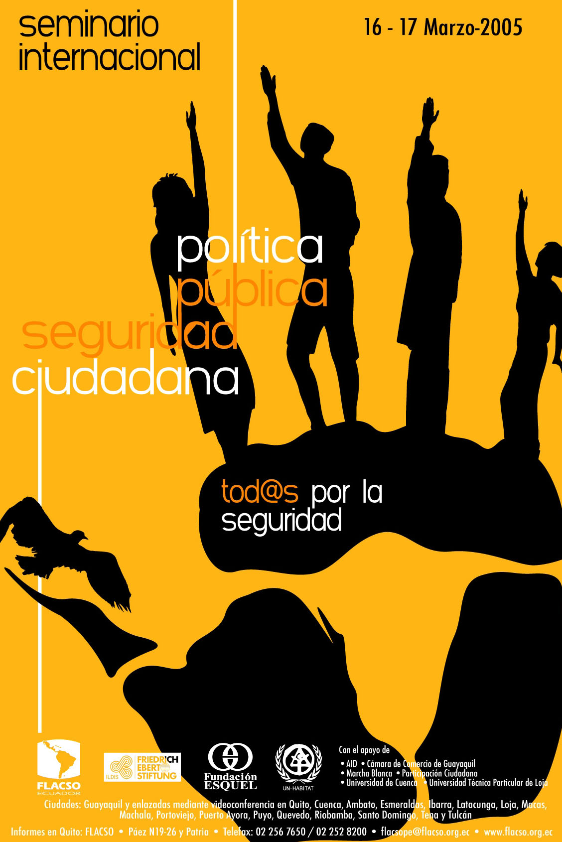 Política pública, seguridad ciudadana: tod@s por la seguridad. Afiche