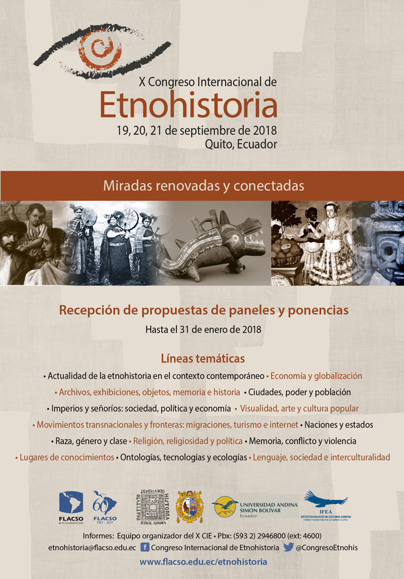 X Congreso internacional de etnohistoria. Afiche