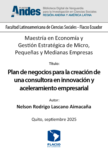 Plan de negocios para la creación de una consultora en innovación y aceleramiento empresarial